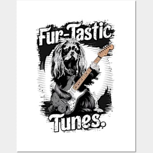 Rockin' Pup: Fur-Tastic Tunes Guitar Design Posters and Art